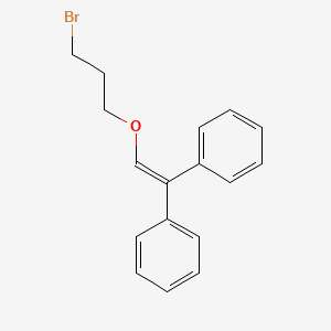 molecular formula C17H17BrO B14211006 1,1'-[2-(3-Bromopropoxy)ethene-1,1-diyl]dibenzene CAS No. 827310-47-4