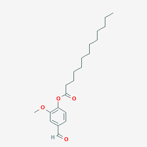 molecular formula C21H32O4 B14211016 Tridecanoic acid, 4-formyl-2-methoxyphenyl ester CAS No. 765298-71-3