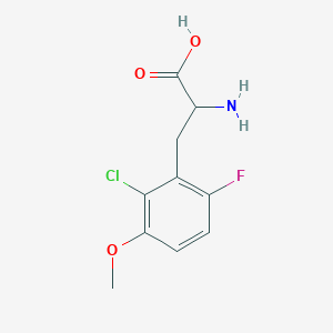 B1421102 2-Amino-3-(2-chloro-6-fluoro-3-methoxyphenyl)propanoic acid CAS No. 1256482-61-7