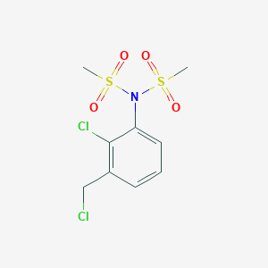 molecular formula C9H11Cl2NO4S2 B1421103 N-(2-氯-3-(氯甲基)苯基)-N-(甲磺酰基)甲磺酰胺 CAS No. 1182254-29-0