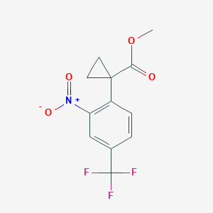 B1421104 Methyl 1-(2-nitro-4-(trifluoromethyl)phenyl)cyclopropanecarboxylate CAS No. 951885-67-9