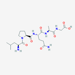 molecular formula C21H36N6O7 B14211066 Glycine, L-leucyl-L-prolyl-L-glutaminyl-L-alanyl- CAS No. 821772-80-9