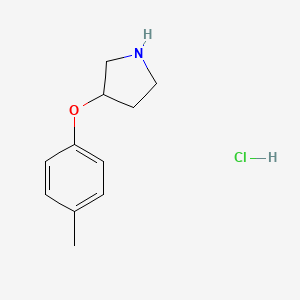 molecular formula C11H16ClNO B1421112 3-(4-甲基苯氧基)吡咯烷盐酸盐 CAS No. 1185073-53-3