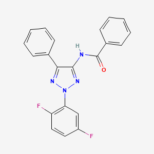 molecular formula C21H14F2N4O B14211181 Benzamide, N-[2-(2,5-difluorophenyl)-5-phenyl-2H-1,2,3-triazol-4-yl]- CAS No. 830336-12-4