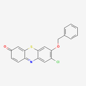 molecular formula C19H12ClNO2S B14211183 7-(Benzyloxy)-8-chloro-3H-phenothiazin-3-one CAS No. 823802-20-6