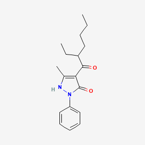 molecular formula C18H24N2O2 B14211222 4-(2-Ethylhexanoyl)-5-methyl-2-phenyl-1,2-dihydro-3H-pyrazol-3-one CAS No. 565228-04-8