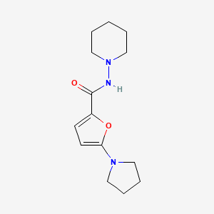 molecular formula C14H21N3O2 B14211223 N-(Piperidin-1-yl)-5-(pyrrolidin-1-yl)furan-2-carboxamide CAS No. 826991-36-0