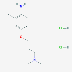 molecular formula C12H22Cl2N2O B1421124 N-[3-(4-氨基-3-甲基苯氧基)丙基]-N,N-二甲胺二盐酸盐 CAS No. 1185297-78-2
