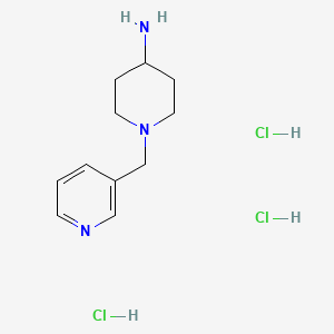 molecular formula C11H20Cl3N3 B1421125 1-(吡啶-3-基甲基)哌啶-4-胺三盐酸盐 CAS No. 1185293-43-9