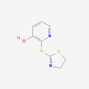 molecular formula C8H8N2OS2 B142113 2-(3-Hydroxy-2-pyridyl)-2-thiothiazoline CAS No. 153334-55-5