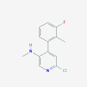 molecular formula C13H12ClFN2 B14211339 6-Chloro-4-(3-fluoro-2-methylphenyl)-N-methylpyridin-3-amine CAS No. 825643-63-8