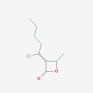 molecular formula C9H13ClO2 B14211357 3-(1-Chloropentylidene)-4-methyloxetan-2-one CAS No. 627526-65-2