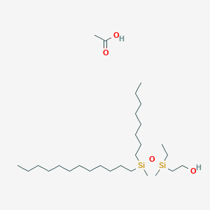 molecular formula C28H62O4Si2 B14211361 Acetic acid;2-[(dodecyl-methyl-octylsilyl)oxy-ethyl-methylsilyl]ethanol CAS No. 797760-68-0