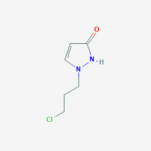 molecular formula C6H9ClN2O B14211394 1-(3-Chloropropyl)-1,2-dihydro-3H-pyrazol-3-one CAS No. 823797-35-9