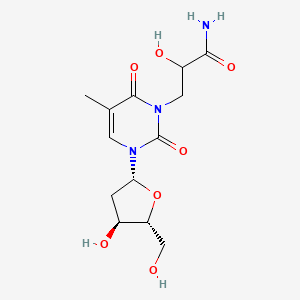 molecular formula C13H19N3O7 B14211431 3-(3-Amino-2-hydroxy-3-oxopropyl)thymidine CAS No. 826995-08-8