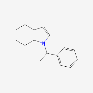 molecular formula C17H21N B14211484 2-Methyl-1-(1-phenylethyl)-4,5,6,7-tetrahydro-1H-indole CAS No. 827019-55-6