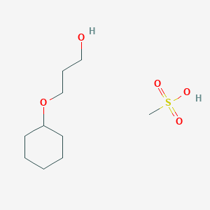 molecular formula C10H22O5S B14211516 3-Cyclohexyloxypropan-1-ol;methanesulfonic acid CAS No. 823226-18-2