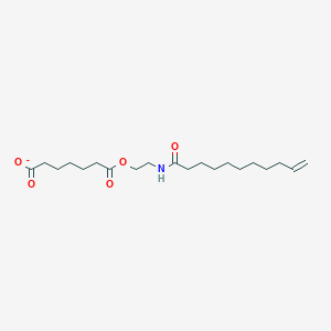 molecular formula C20H34NO5- B14211527 7-Oxo-7-{2-[(undec-10-enoyl)amino]ethoxy}heptanoate CAS No. 827611-95-0