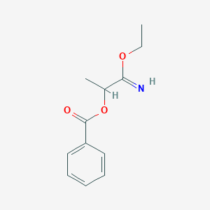 molecular formula C12H15NO3 B14211535 1-Ethoxy-1-iminopropan-2-yl benzoate CAS No. 830328-57-9