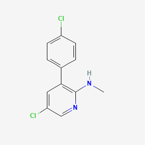 2-Pyridinamine, 5-chloro-3-(4-chlorophenyl)-N-methyl-