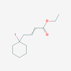 molecular formula C12H19IO2 B14211540 Ethyl 4-(1-iodocyclohexyl)but-2-enoate CAS No. 827573-94-4