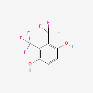 molecular formula C8H4F6O2 B14211553 2,3-Bis(trifluoromethyl)benzene-1,4-diol CAS No. 737001-88-6