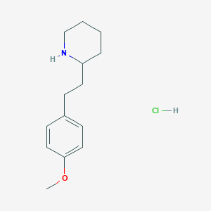 molecular formula C14H22ClNO B1421159 2-[2-(4-甲氧基苯基)-乙基]-哌啶盐酸盐 CAS No. 1185294-00-1