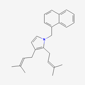 molecular formula C25H29N B14211593 1H-Pyrrole, 2,3-bis(3-methyl-2-butenyl)-1-(1-naphthalenylmethyl)- CAS No. 824421-69-4