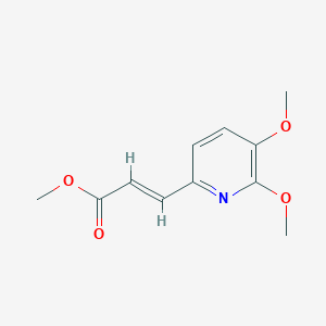 molecular formula C11H13NO4 B1421160 3-(5,6-二甲氧基吡啶-2-基)丙烯酸甲酯 CAS No. 1138444-25-3