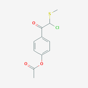 4-[Chloro(methylsulfanyl)acetyl]phenyl acetate