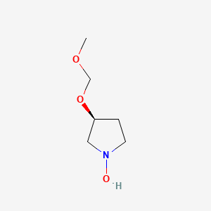 molecular formula C6H13NO3 B14211635 Pyrrolidine, 1-hydroxy-3-(methoxymethoxy)-, (3S)-(9CI) CAS No. 532983-46-3