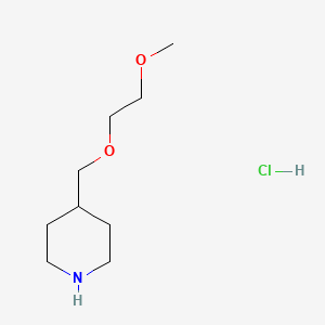 molecular formula C9H20ClNO2 B1421166 4-[(2-甲氧基乙氧基)甲基]哌啶盐酸盐 CAS No. 1185297-63-5