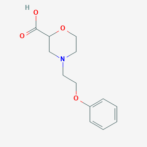 molecular formula C13H17NO4 B1421167 4-(2-苯氧基-乙基)-吗啉-2-甲酸 CAS No. 1171916-86-1