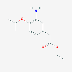 molecular formula C13H19NO3 B14211689 Ethyl {3-amino-4-[(propan-2-yl)oxy]phenyl}acetate CAS No. 824402-48-4