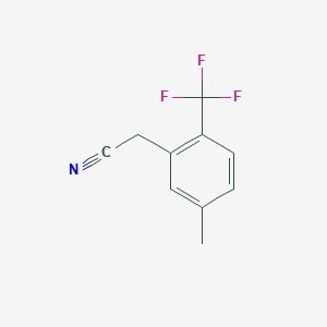 molecular formula C10H8F3N B1421176 5-甲基-2-(三氟甲基)苯乙腈 CAS No. 1017778-24-3