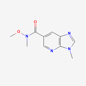 molecular formula C10H12N4O2 B1421187 N-甲氧基-N,3-二甲基-3H-咪唑并[4,5-b]吡啶-6-甲酰胺 CAS No. 1186310-78-0