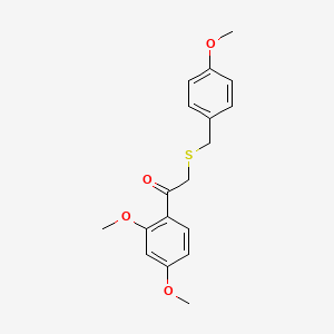 1-(2,4-Dimethoxyphenyl)-2-{[(4-methoxyphenyl)methyl]sulfanyl}ethan-1-one