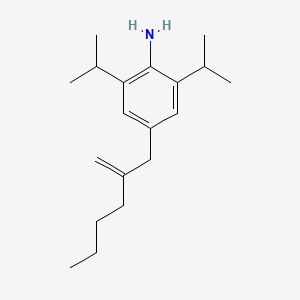 4-(2-Methylidenehexyl)-2,6-di(propan-2-yl)aniline