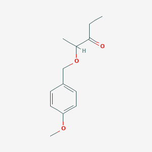 molecular formula C13H18O3 B14211956 2-[(4-Methoxyphenyl)methoxy]pentan-3-one CAS No. 827308-08-7