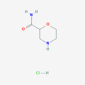 molecular formula C5H11ClN2O2 B1421197 2-吗啉甲酰胺盐酸盐 CAS No. 1185296-76-7
