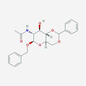 molecular formula C22H25NO6 B014212 苄基 2-乙酰氨基-4,6-O-亚苄基-2-脱氧-β-D-吡喃葡萄糖苷 CAS No. 13343-61-8