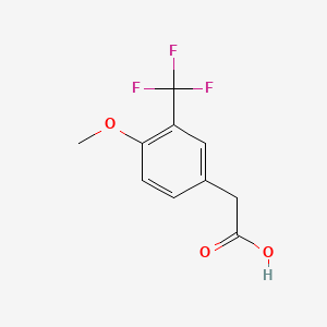 molecular formula C10H9F3O3 B1421204 2-(4-甲氧基-3-(三氟甲基)苯基)乙酸 CAS No. 1000566-45-9