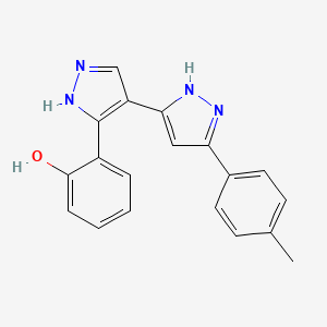 6-{4-[5-(4-Methylphenyl)-1,2-dihydro-3H-pyrazol-3-ylidene]-2,4-dihydro-3H-pyrazol-3-ylidene}cyclohexa-2,4-dien-1-one