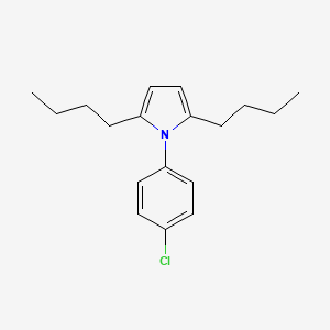 molecular formula C18H24ClN B14212129 2,5-Dibutyl-1-(4-chlorophenyl)-1H-pyrrole CAS No. 827017-57-2