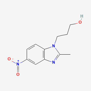 molecular formula C11H13N3O3 B14212133 3-(2-Methyl-5-nitro-1H-benzimidazol-1-yl)propan-1-ol CAS No. 832102-47-3