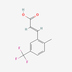 molecular formula C11H9F3O2 B1421215 2-甲基-5-(三氟甲基)肉桂酸 CAS No. 1017778-08-3