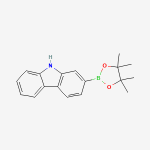 molecular formula C18H20BNO2 B1421217 2-(4,4,5,5-Tetramethyl-1,3,2-dioxaborolan-2-yl)-9H-carbazole CAS No. 871125-67-6