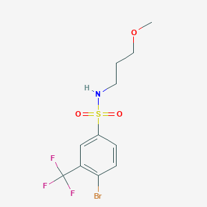 molecular formula C11H13BrF3NO3S B1421220 4-溴-N-(3-甲氧基丙基)-3-(三氟甲基)苯磺酰胺 CAS No. 1020252-98-5