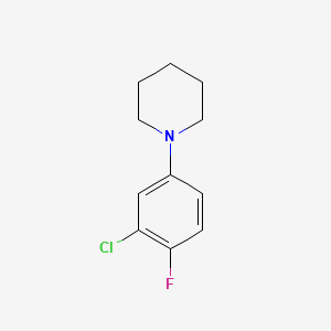 molecular formula C11H13ClFN B1421223 1-(3-氯-4-氟苯基)哌啶 CAS No. 1033201-89-6