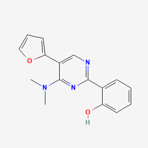 6-[6-(Dimethylamino)-5-(furan-2-yl)pyrimidin-2(1H)-ylidene]cyclohexa-2,4-dien-1-one